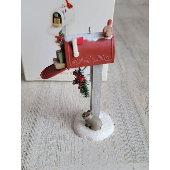 Hallmark 2006 holiday mail glitter mailbox bunny ornament Xmas - Picture 6 of 7